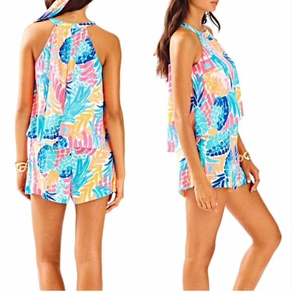 Lilly Pulitzer Pineapple Print Edona Romper - Picture 3 of 7